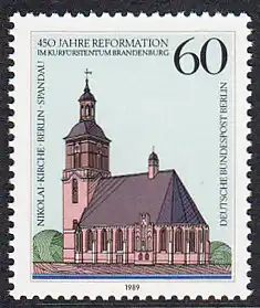 BERLIN 1989 Michel-Nummer 855 postfrisch EINZELMARKE - Reformation im Kurfürstentum Brandenburg