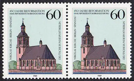 BERLIN 1989 Michel-Nummer 855 postfrisch horiz.PAAR - Reformation im Kurfürstentum Brandenburg