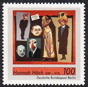 BERLIN 1989 Michel-Nummer 857 postfrisch EINZELMARKE - Hannah Höch, Malerin