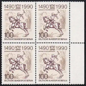 BERLIN 1990 Michel-Nummer 860 postfrisch BLOCK RÄNDER rechts - Internationale Postverbindungen in Europa