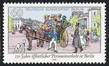 BERLIN 1990 Michel-Nummer 861 postfrisch EINZELMARKE - Öffentlicher Personennahverkehr in Berlin