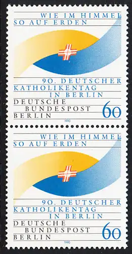 BERLIN 1990 Michel-Nummer 873 postfrisch vert.PAAR - Deutscher Katholikentag, Berlin