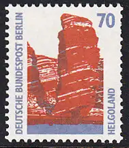 BERLIN 1990 Michel-Nummer 874 postfrisch EINZELMARKE - Sehenswürdigkeiten: Helgoland