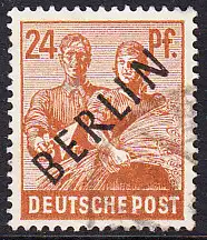 BERLIN 1948 Michel-Nummer 009 gestempelt EINZELMARKE (c)