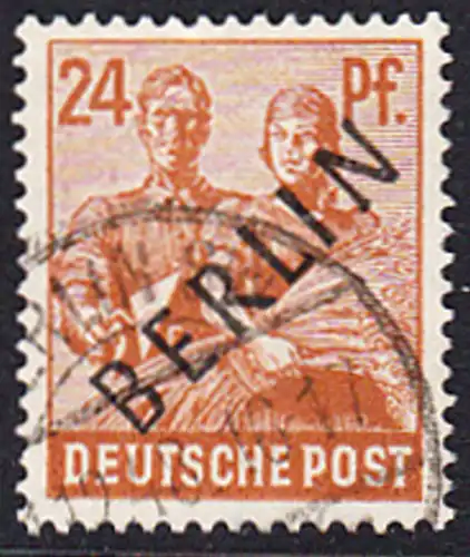 BERLIN 1948 Michel-Nummer 009 gestempelt EINZELMARKE (e)