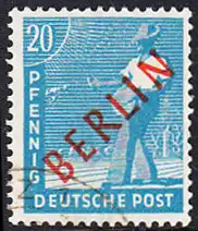 BERLIN 1949 Michel-Nummer 026 gestempelt EINZELMARKE (f)