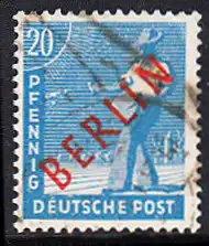 BERLIN 1949 Michel-Nummer 026 gestempelt EINZELMARKE (c)