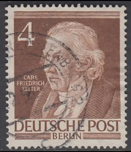 BERLIN 1952 Michel-Nummer 091 gestempelt EINZELMARKE (f)