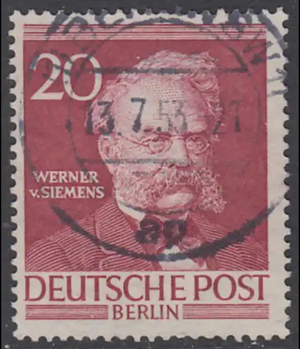 BERLIN 1952 Michel-Nummer 097 gestempelt EINZELMARKE (c)