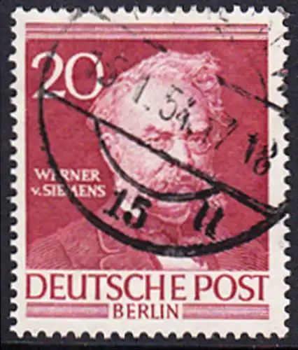BERLIN 1952 Michel-Nummer 097 gestempelt EINZELMARKE (a)