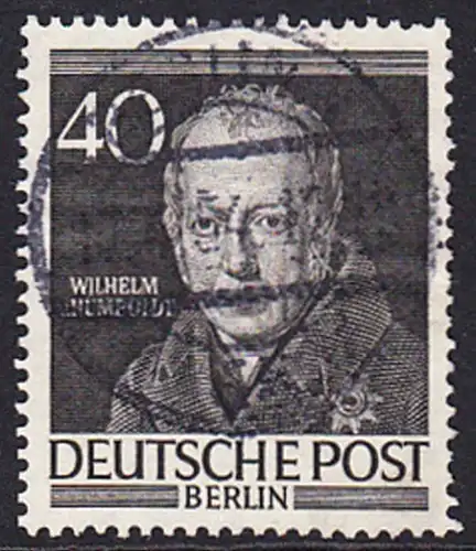BERLIN 1952 Michel-Nummer 100 gestempelt EINZELMARKE (c)