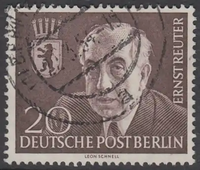 BERLIN 1954 Michel-Nummer 115 gestempelt EINZELMARKE (b)