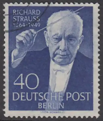 BERLIN 1954 Michel-Nummer 124 gestempelt EINZELMARKE (b)