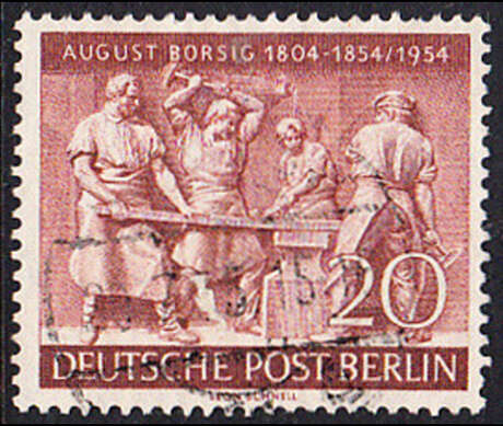 BERLIN 1954 Michel-Nummer 125 gestempelt EINZELMARKE (f)