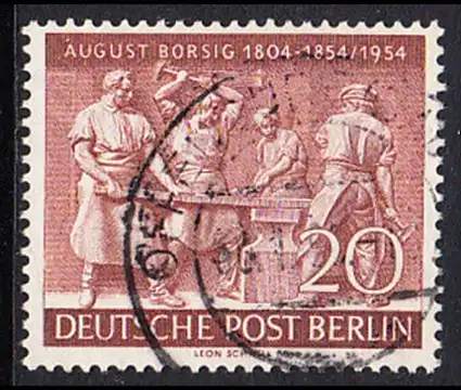BERLIN 1954 Michel-Nummer 125 gestempelt EINZELMARKE (d)