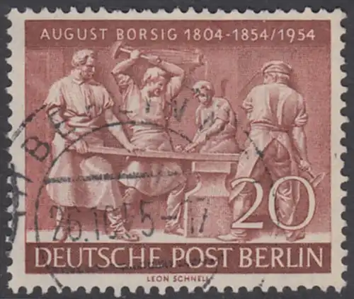 BERLIN 1954 Michel-Nummer 125 gestempelt EINZELMARKE (n)