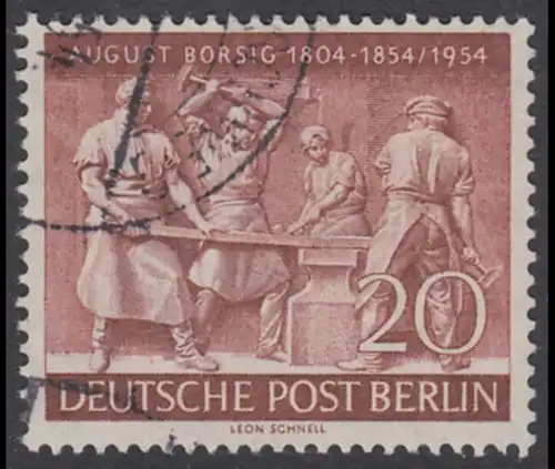 BERLIN 1954 Michel-Nummer 125 gestempelt EINZELMARKE (a)