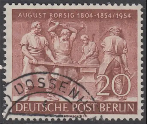 BERLIN 1954 Michel-Nummer 125 gestempelt EINZELMARKE (g)