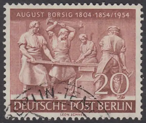 BERLIN 1954 Michel-Nummer 125 gestempelt EINZELMARKE (e)