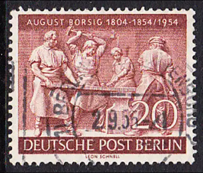 BERLIN 1954 Michel-Nummer 125 gestempelt EINZELMARKE (k)