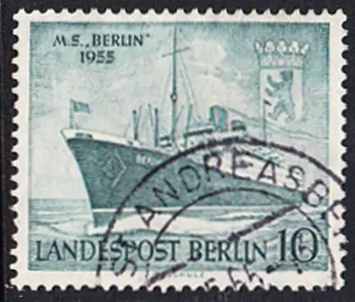 BERLIN 1955 Michel-Nummer 126 gestempelt EINZELMARKE (b)