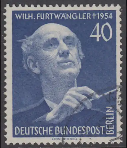 BERLIN 1955 Michel-Nummer 128 gestempelt EINZELMARKE (c)