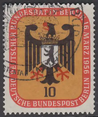 BERLIN 1956 Michel-Nummer 136 gestempelt EINZELMARKE (l)