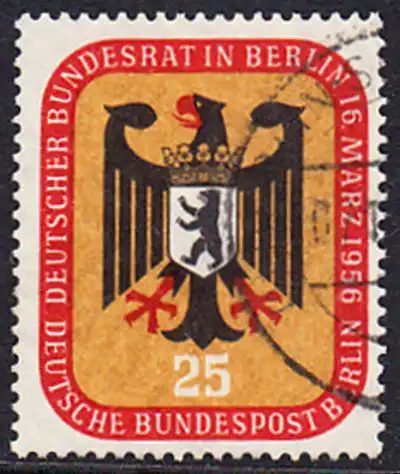 BERLIN 1956 Michel-Nummer 137 gestempelt EINZELMARKE (g)
