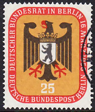 BERLIN 1956 Michel-Nummer 137 gestempelt EINZELMARKE (b)