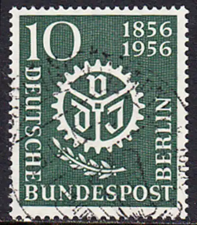 BERLIN 1956 Michel-Nummer 138 gestempelt EINZELMARKE (a)