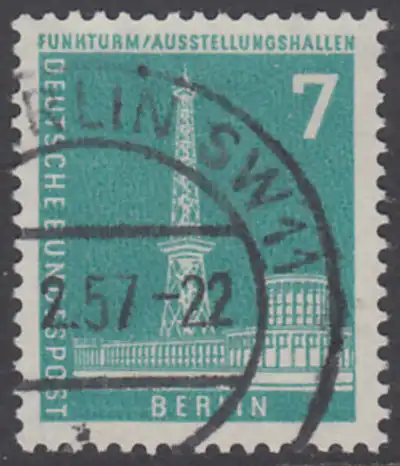 BERLIN 1956 Michel-Nummer 142 gestempelt EINZELMARKE (d)