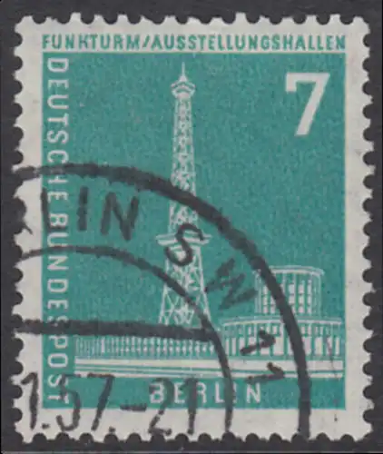BERLIN 1956 Michel-Nummer 142 gestempelt EINZELMARKE (a)