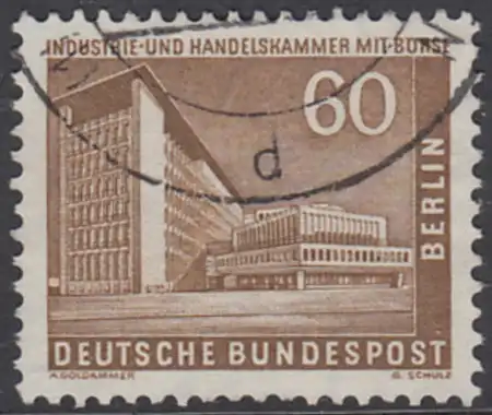 BERLIN 1956 Michel-Nummer 151 gestempelt EINZELMARKE (b)