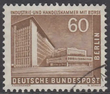 BERLIN 1956 Michel-Nummer 151 gestempelt EINZELMARKE (a)