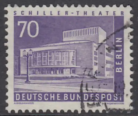 BERLIN 1956 Michel-Nummer 152 gestempelt EINZELMARKE (r)