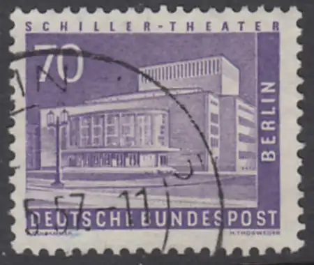 BERLIN 1956 Michel-Nummer 152 gestempelt EINZELMARKE (p)