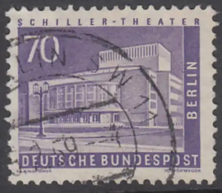 BERLIN 1956 Michel-Nummer 152 gestempelt EINZELMARKE (o)