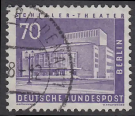 BERLIN 1956 Michel-Nummer 152 gestempelt EINZELMARKE (s)