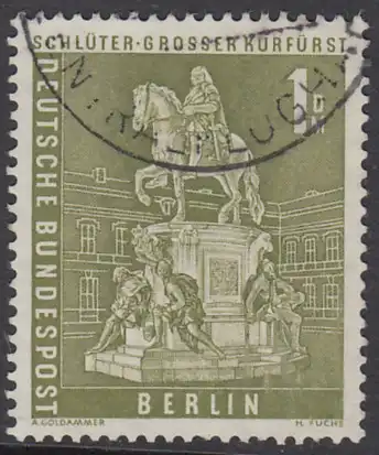 BERLIN 1956 Michel-Nummer 153 gestempelt EINZELMARKE (m)