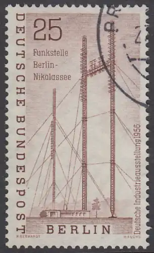 BERLIN 1956 Michel-Nummer 157 gestempelt EINZELMARKE (c)