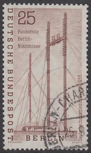 BERLIN 1956 Michel-Nummer 157 gestempelt EINZELMARKE (k)