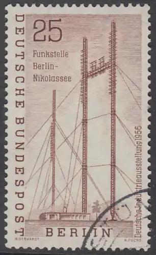 BERLIN 1956 Michel-Nummer 157 gestempelt EINZELMARKE (g)