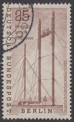 BERLIN 1956 Michel-Nummer 157 gestempelt EINZELMARKE (l)