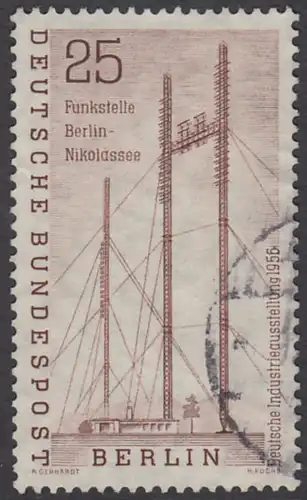 BERLIN 1956 Michel-Nummer 157 gestempelt EINZELMARKE (b)