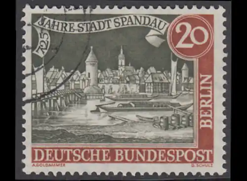 BERLIN 1957 Michel-Nummer 159 gestempelt EINZELMARKE (g)