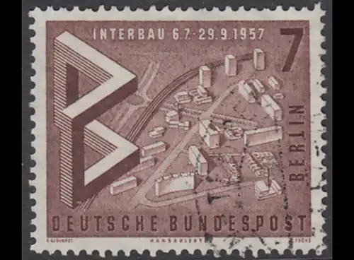 BERLIN 1957 Michel-Nummer 160 gestempelt EINZELMARKE (k)