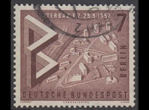 BERLIN 1957 Michel-Nummer 160 gestempelt EINZELMARKE (d)