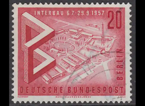 BERLIN 1957 Michel-Nummer 161 gestempelt EINZELMARKE (n)