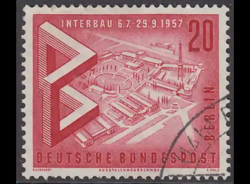 BERLIN 1957 Michel-Nummer 161 gestempelt EINZELMARKE (m)