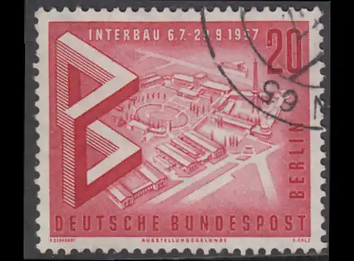 BERLIN 1957 Michel-Nummer 161 gestempelt EINZELMARKE (f)